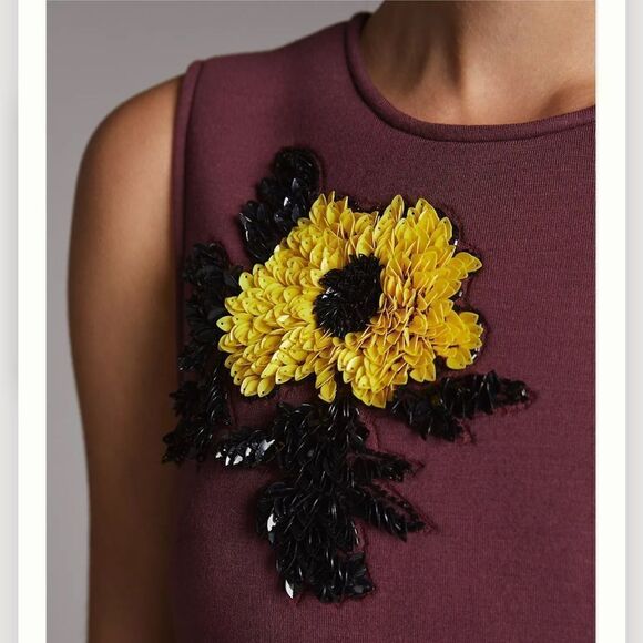 NWT Anthropologie Dhruv Kapoor Sequined Shift Mini Dress - Picture 3 of 14